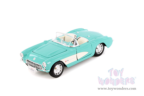 Showcasts® Collectibles - Chevrolet® Corvette® Convertible (1957, 1/24 scale diecast model car, Turquoise) 38275TQ MAP: $22.99
