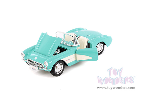Showcasts® Collectibles - Chevrolet® Corvette® Convertible (1957, 1/24 scale diecast model car, Turquoise) 38275TQ MAP: $22.99