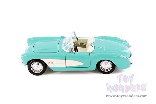 Showcasts® Collectibles - Chevrolet® Corvette® Convertible (1957, 1/24 scale diecast model car, Turquoise) 38275TQ MAP: $22.99