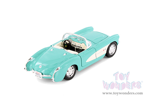 Showcasts® Collectibles - Chevrolet® Corvette® Convertible (1957, 1/24 scale diecast model car, Turquoise) 38275TQ MAP: $22.99