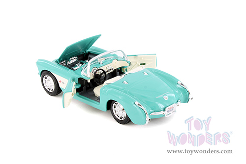 Showcasts® Collectibles - Chevrolet® Corvette® Convertible (1957, 1/24 scale diecast model car, Turquoise) 38275TQ MAP: $22.99