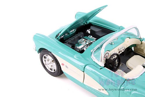 Showcasts® Collectibles - Chevrolet® Corvette® Convertible (1957, 1/24 scale diecast model car, Turquoise) 38275TQ MAP: $22.99