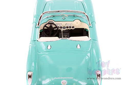 Showcasts® Collectibles - Chevrolet® Corvette® Convertible (1957, 1/24 scale diecast model car, Turquoise) 38275TQ MAP: $22.99