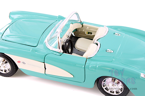 Showcasts® Collectibles - Chevrolet® Corvette® Convertible (1957, 1/24 scale diecast model car, Turquoise) 38275TQ MAP: $22.99