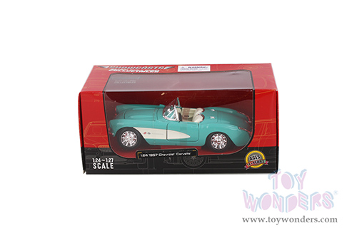 Showcasts® Collectibles - Chevrolet® Corvette® Convertible (1957, 1/24 scale diecast model car, Turquoise) 38275TQ MAP: $22.99