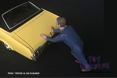 American Diorama Figurine - Mechanic Classic Darwin Pushing (1/24 scale, Blue) 38278