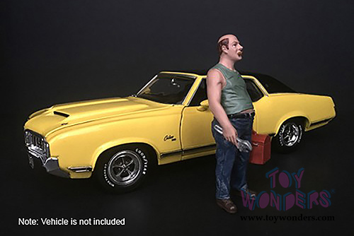 American Diorama Figurine - Mechanic Classic Sam with Toolbox (1/24 scale, Blue/Green) 38280