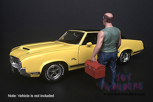 American Diorama Figurine - Mechanic Classic Sam with Toolbox (1/24 scale, Blue/Green) 38280