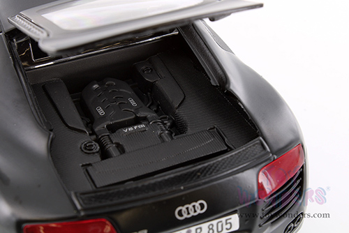 Showcasts® Collectibles - Audi R8 Hard Top (1/24 scale diecast model car, Matte Black) 38281BK MAP: $22.99