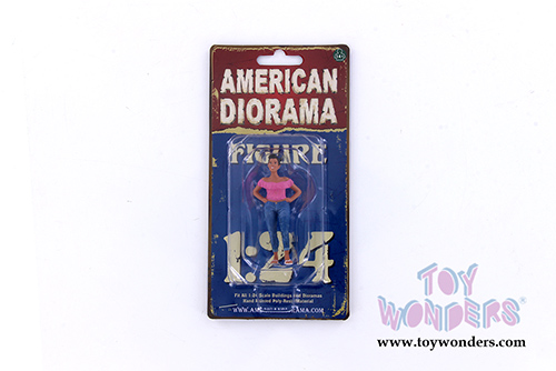 American Diorama Figurine - Hanging Out 2 Gloria Figure (1/24  scale, Pink/Blue) 38282