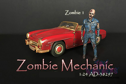 American Diorama Figurine - Zombie Mechanic I (1/24, scale, Blue) 38297