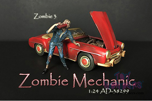 American Diorama Figurine - Zombie Mechanic III (1/24 scale, Blue) 38299