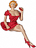 Show product details for Motorhead Miniatures Figurine - Single Doll Paulette (1:24, Red) 382R