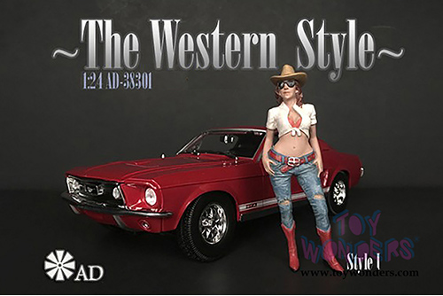 American Diorama Figurine - The Western Style I (1/24 scale, Blue/White) 38301