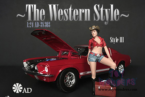 American Diorama Figurine - The Western Style III (1/24 scale, Blue/Red) 38303