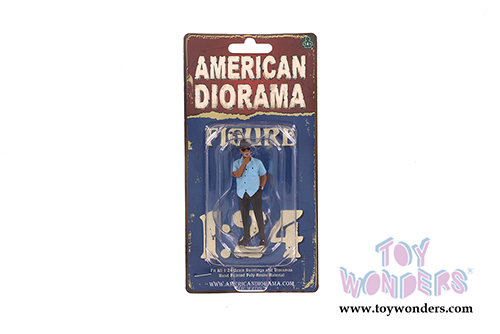 American Diorama Figurine - Weekend Car Show Figure I (1/24  scale, Brown/Blue) 38309