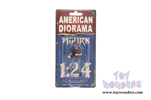 American Diorama Figurine - Weekend Car Show Figure VII (1/24  scale, Blue/Gray) 38315