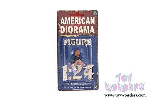 American Diorama Figurine - Seated Couple Series III Figure B (1/24  scale, White/Blue) 38318