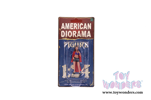 American Diorama Figurine - Partygoers Figure VIII (1/24  scale, Blue/Pink) 38328