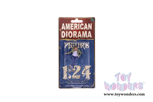 American Diorama Figurine - Sitting Lovers Figure I (1/24  scale, Blue/Green) 38330