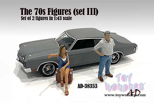 American Diorama Figurine - 70's Style Figures Set III (1/43 scale, Asstd.) 38353