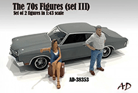 American Diorama Figurine - 70's Style Figures Set III (1/43 scale, Asstd.) 38353
