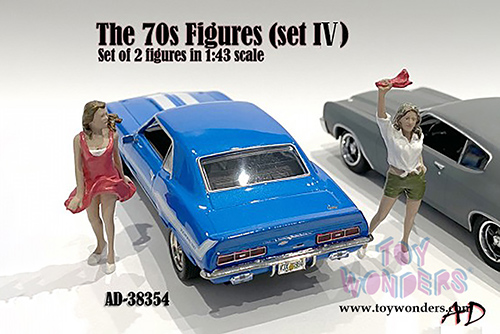 American Diorama Figurine - 70's Style Figures Set IV (1/43 scale, Asstd.) 38354