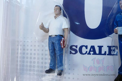 American Diorama Figurines - Mechanic Set I "Tim and Larry" (Set of 2 figurines, 1/43 scale, Blue) 38357