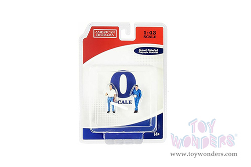 American Diorama Figurines - Mechanic Set I "Tim and Larry" (Set of 2 figurines, 1/43 scale, Blue) 38357