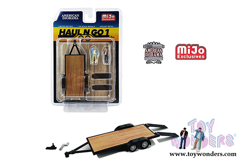 American Diorama/Mijo Exclusives - Haul N Go 1 Set (3 pc. set, 1/64 scale diecast metal, Asstd.) 38377MJ
