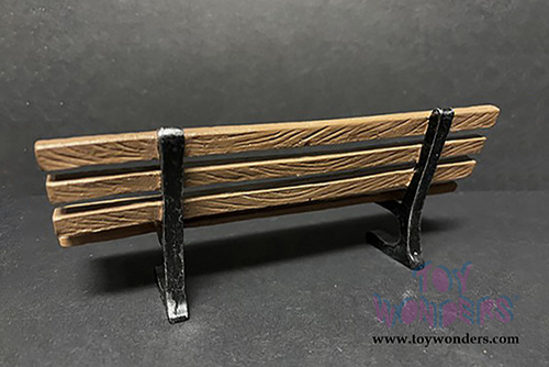 American Diorama Accessories - Park Bench - Set of 2 (1/18  scale, Brown) 38435