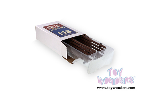 American Diorama Accessories - Park Bench - Set of 2 (1/18  scale, Brown) 38435