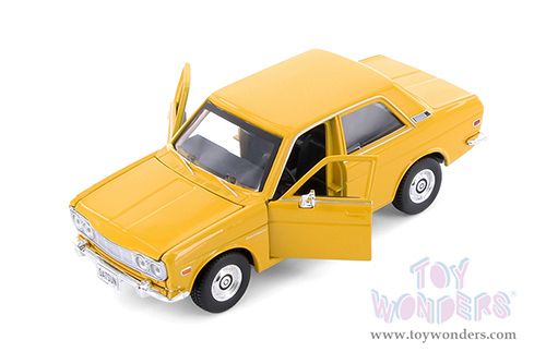 Showcasts® Collectibles - Datsun 510 Hardtop (1971, 1/24 scale diecast model car, Yellow) 38518YL MAP: $22.99