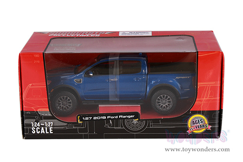 Showcasts® Collectibles - Ford Ranger Pickup Truck (2019, 1/27 scale diecast model car, Blue) 38521BU MAP: $22.99