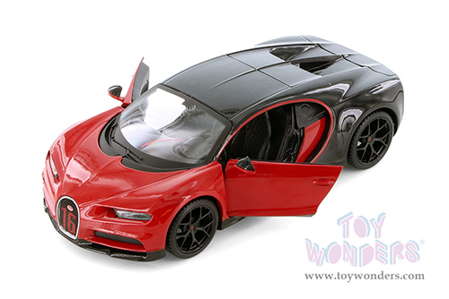 Showcasts® Collectibles - Bugatti Chiron Hardtop (1/24 scale diecast model car, Red/Black) 38524R MAP: $22.99