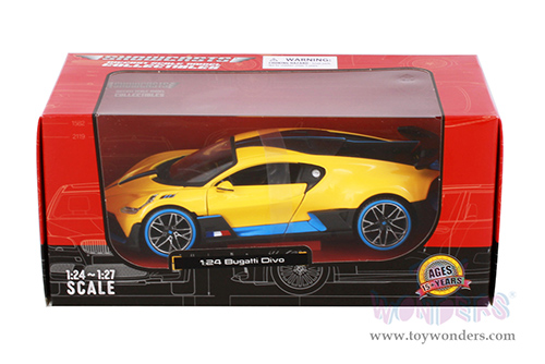 Showcasts® Collectibles - Bugatti DIVO Hardtop (2019, 1/24 scale diecast model car, Yellow) 38526YL MAP: $22.99
