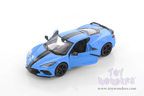 Showcasts® Collectibles - Chevrolet® Corvette® Stingray Coupe Z51 Hardtop (2020, 1/24 scale diecast model car, Blue) 38527BU MAP: $22.99