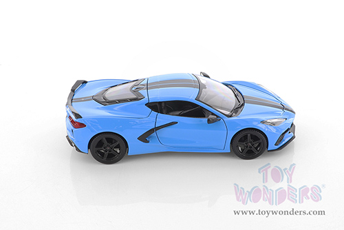 Showcasts® Collectibles - Chevrolet® Corvette® Stingray Coupe Z51 Hardtop (2020, 1/24 scale diecast model car, Blue) 38527BU MAP: $22.99