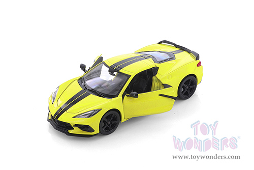 Showcasts® Collectibles - Chevrolet® Corvette® Stingray Coupe Z51 Hardtop (2020, 1/24 scale diecast model car, Yellow) 38527YL MAP: $22.99