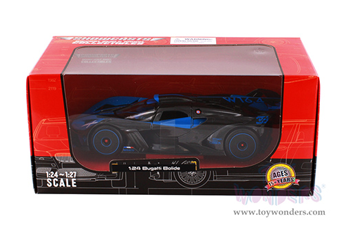Showcasts® Collectibles - Bugatti Bolide (1/24 scale diecast model car, Blue/Black) 38911BU MAP: $22.99