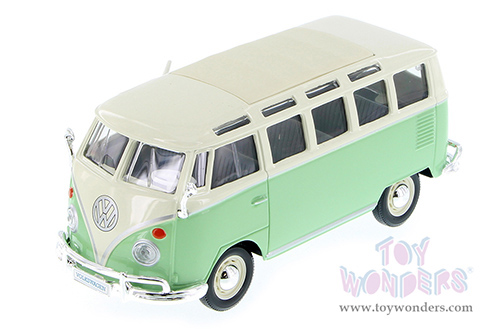 Showcasts® Collectibles - Volkswagen Van "Samba" (1/25 scale diecast model car, Green) 38956GN MAP: $22.99