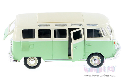 Showcasts® Collectibles - Volkswagen Van "Samba" (1/25 scale diecast model car, Green) 38956GN MAP: $22.99