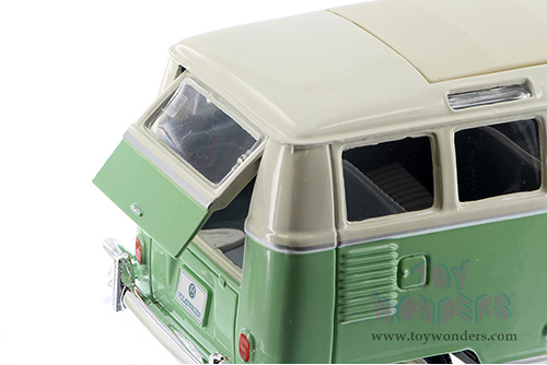 Showcasts® Collectibles - Volkswagen Van "Samba" (1/25 scale diecast model car, Green) 38956GN MAP: $22.99