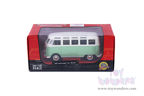Showcasts® Collectibles - Volkswagen Van "Samba" (1/25 scale diecast model car, Green) 38956GN MAP: $22.99