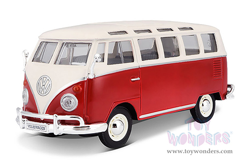 Showcasts® Collectibles - Volkswagen Van "Samba" (1/25 scale diecast model car, Red) 38956R MAP: $22.99