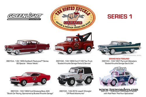 Greenlight - Busted Knuckle Garage Series 1 Assortment (1/64 scale diecast model car, Asstd.) 39010/48