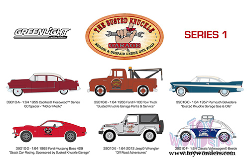 Greenlight - Busted Knuckle Garage Series 1 Assortment (1/64 scale diecast model car, Asstd.) 39010/48
