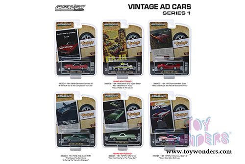 Greenlight - Vintage Ad Cars Series 1 (1/64 scale diecast model car, Asstd.) 39020/6