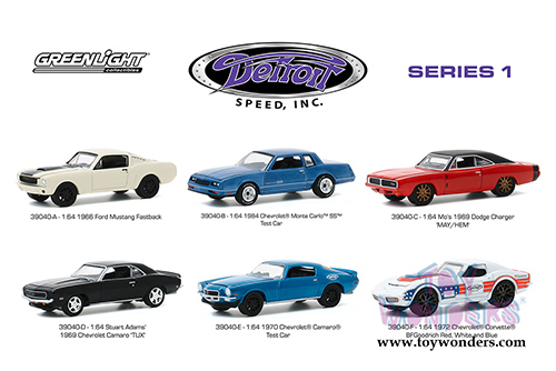 Greenlight - Detroit Speed Inc. Series 1 Assortment (1/64 scale diecast model car, Asstd.) 39040/6