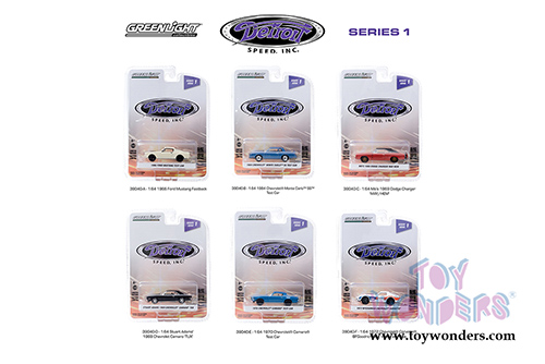 Greenlight - Detroit Speed Inc. Series 1 Assortment (1/64 scale diecast model car, Asstd.) 39040/6